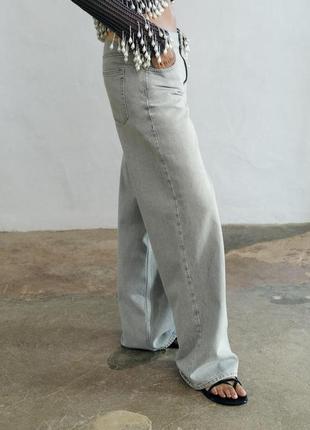 Джинси z1975 wide leg mid rise размер 36 сірий | 6164/123