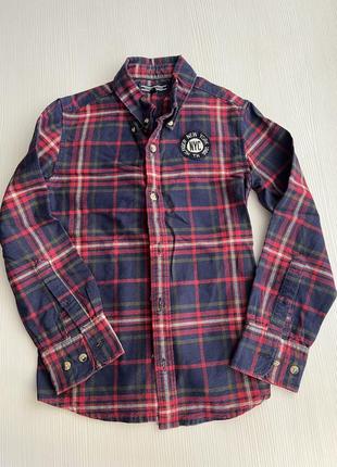 Рубашка в клетку 128 см