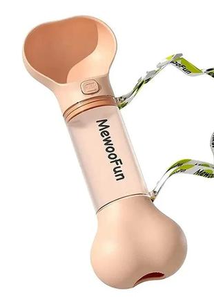 Портативна поїлка для собак mewoofun 286 мл, похідна пляшка з контейнером для пакетів