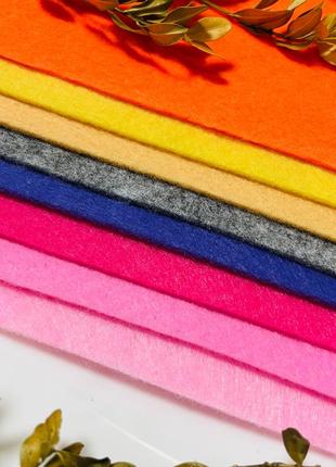 Набор фетра для рукоделия из восьми цветов, толщина 2мм