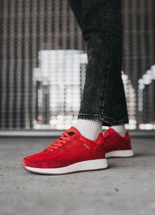 Женские кроссовки adidas iniki red white v / smb