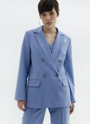 Пиджак leskizzo голубо-серого цвета3 фото