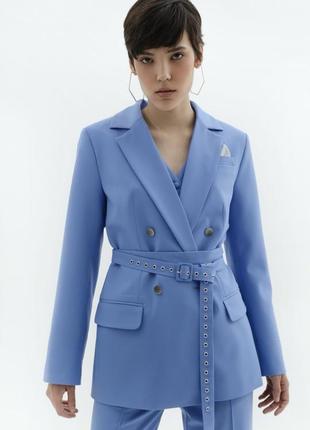 Пиджак leskizzo голубо-серого цвета4 фото