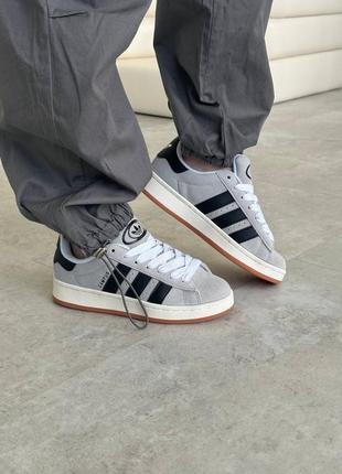 Adidas campus crystal white black10 фото