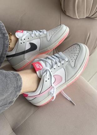 🩷🖤 трендовые женские кроссовки nike sb dunk low / найк сб демисезонные на весну, лето, осень серые / женккие кроссовки датки кед сера