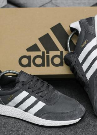 Мужские кроссовки adidas iniki grey v / smb9 фото