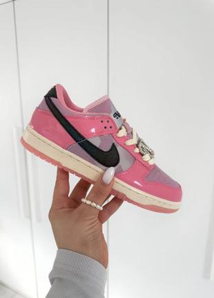 🩷 трендові жіночі кросівки nike sb dunk low barbie pink / найк сб данк демісезонні на весну, літо, осінь / женские кроссовки данки кеды