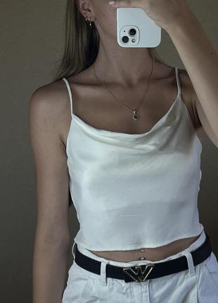 Топик zara с водопадом на груди