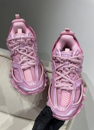 Розові кросівки в стилі balenciaga баленсиага трек