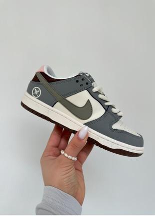 🩶 трендовые женские кроссовки nike sb dunk low grey / найк сб б бк демисезонные на весну, лето, осень / женккие кроссовки датки кед сере