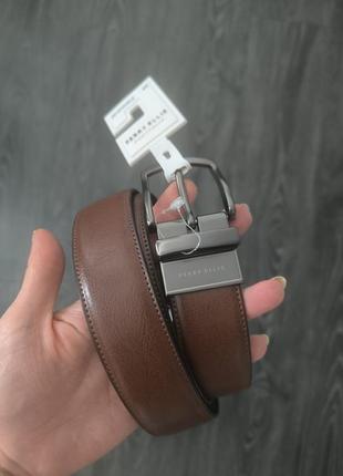 Пояс двосторонній 100 см для чоловіка 
чорний і коричневий perry ellis portfolio