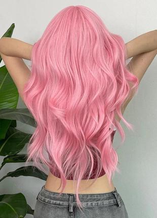 Женский парик, женский парик, парик розовый