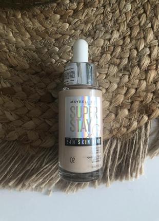 Maybelline superstay skin tint устойчивый тональный флюид для лица с витамином с