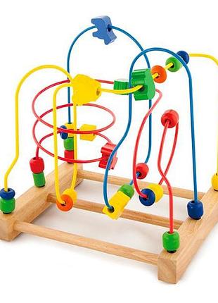 Дерев'яний лабіринт viga toys намистини і фігурки (58374)