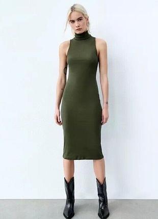 Сукня в рубчик zara
