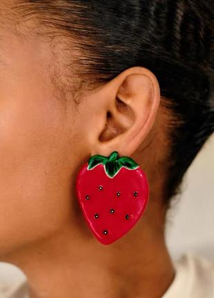Сережки полунички🍓