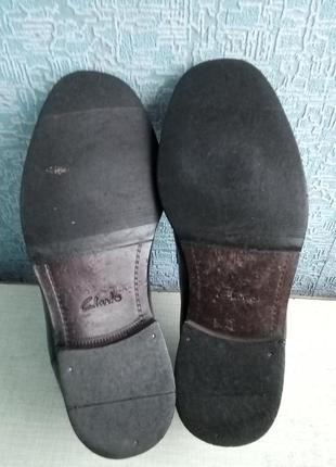 Міцні шкіряні чоловічі туфлі лофери clarks.10 фото
