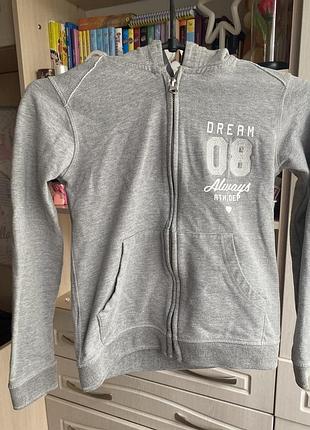 Серая трикотажная кофта mango