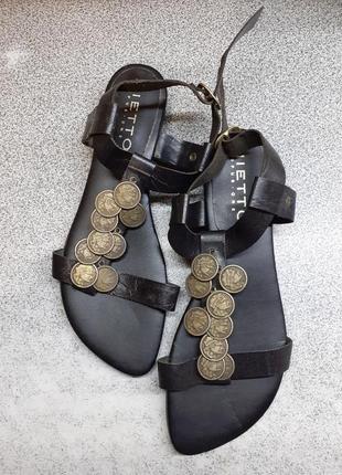Босоножки римские сандалии кожаные