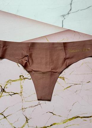 Шоколадные бесшовные трусики victoria's secret. оригинал