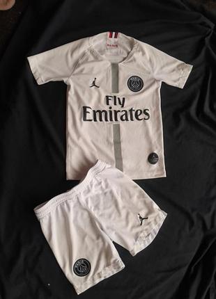 Костюм спортивный футболка и шорты nike jordan, paris saint germain ♥️