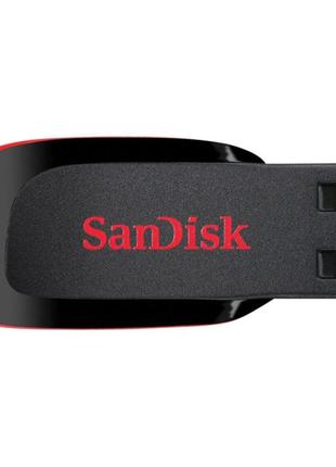 Flash sandisk usb 2.0 cruzer blade 16gb black/red