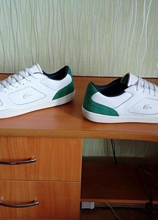 Lacoste кросівки чоловічі кожа.  кроссовки мужские lacoste кеды.