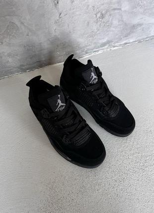 Женские кроссовки nike air jordan 4 black7 фото