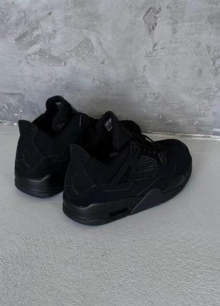 Женские кроссовки nike air jordan 4 black6 фото