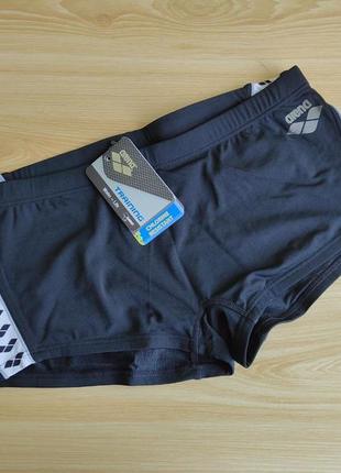 Мужские плавки боксеры arena training 2799255 barring black/metallic silver/white