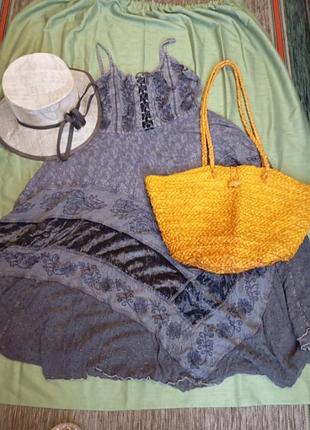 Пляжний набору /сарафан,сумка,шляпа/