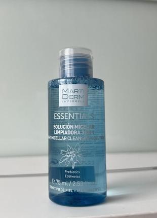 Martiderm essentials очищающая мицеллярная вода 3в1.новая.