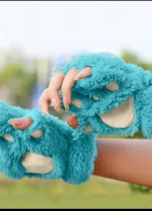 Мітенки рукавиці без пальців лапи