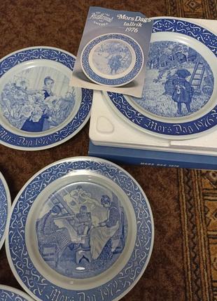 Винтажная фарфоровая тарелка, швеция