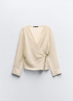 Блуза на запах zara