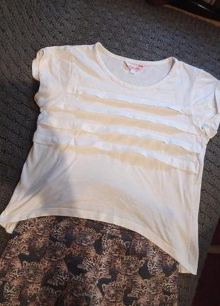 Белая футболка для девочки (10-11)