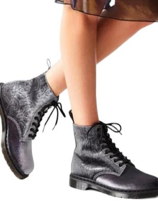 Ботинки dr. martens pascal 1460 оксамит из парчи и бархата