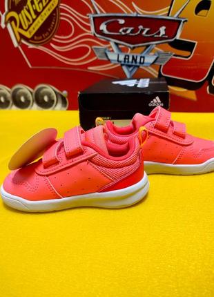 Adidas. в наявності. неонові кросівки adidas tensaur i pink.3 фото