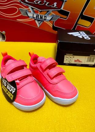 Adidas. в наявності. неонові кросівки adidas tensaur i pink.5 фото