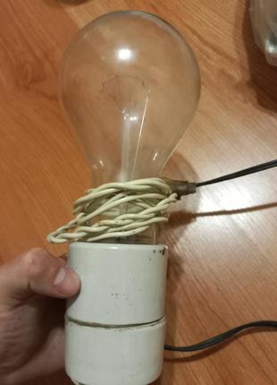 Лампа накаливания розжарювання ссср с патроном прожекторная светильник