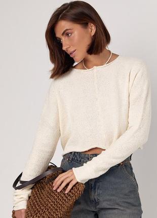 Укорочений жіночий джемпер oversize