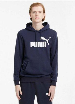 Худи puma ess big logo hoodie peacoat l (58668806-0002)