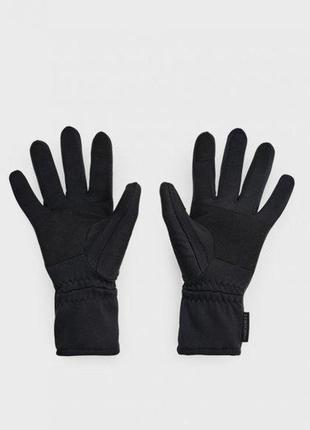 Женские перчатки ua storm fleece gloves черный sm (1365972-001 sm)2 фото