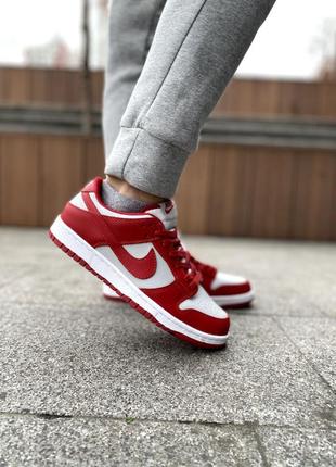 Мужские кроссовки nike sb dunk red &white