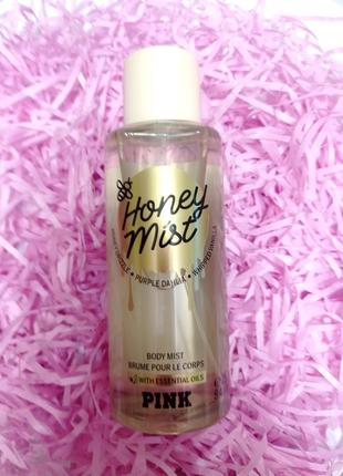 Парфюмированный спрей для тела pink victoria’s secret honey body mist, 250 мл