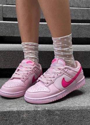 Вау розовый 🩷 трендовые женские кроссовки nike sb dunk low pink / найк сб демисезонные на весну, лето, осень / женккие кроссовки датки кед