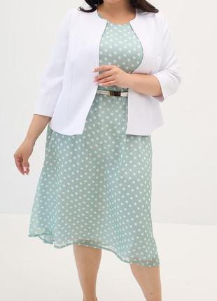 Женский костюм в стиле сунель мята