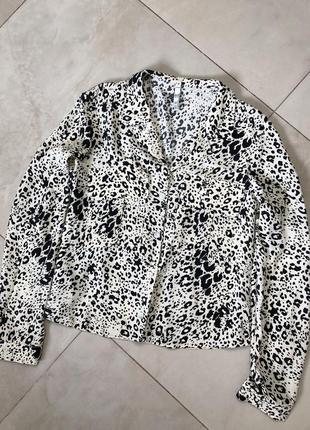 Рубашка zara в анималистический принт