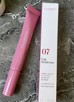 Clarins natural lip perfector блеск для губ с увлажняющим эффектом, 07 оттенок🌸