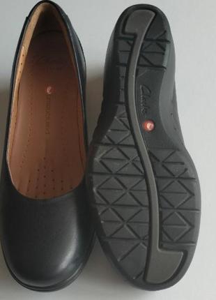 Жіночі шкіряні балетки на платформі clarks 37 (23.5-24 cм устілка)2 фото